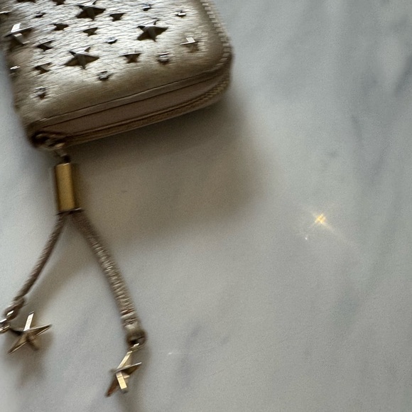 Jimmy Choo Metallic Star Studded Zippy Wallet - Picture 4 of 11